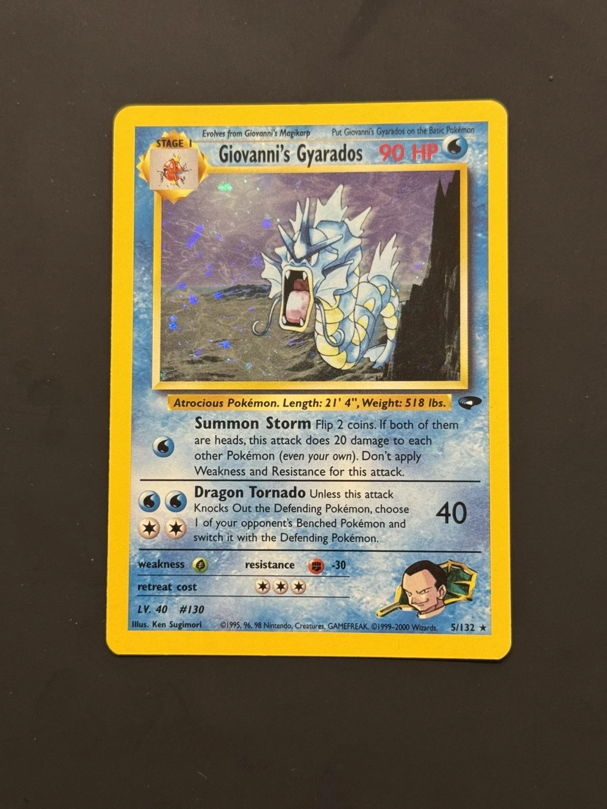 Pokemon Cards - Giovanni's Gyarados 5/132 - Gym Challenge Holo Unlimited