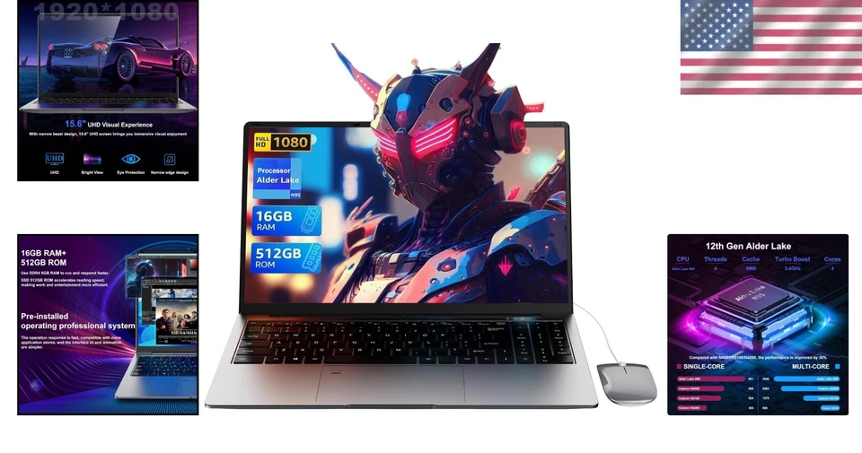 15.6" Business Laptop - Quad-Core, 16GB RAM, 512GB SSD - Image 2 of 4