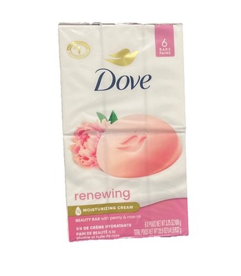 Dove Bar - 6 x 3.75 oz  - Peony & Rose Oil - 6 count