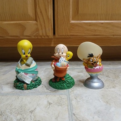 3 Looney Tunes Elmer Fudd, Tweety Bird, Speedy Easter Figure 1997 Warner Bros