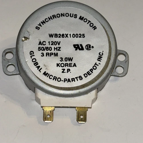 WB26X10025 GE Microwave Turntable Motor, Genuine OEM Factory Certified Parts.