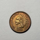 (1) Beautiful Antique 1880 Indian Head Cent/Penny AU-ALMOST UNCIRCULATED