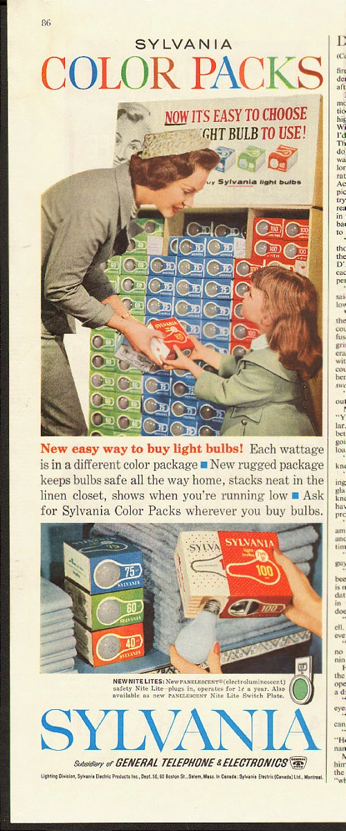 Sylvania vintage sale bulbs