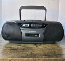 Vintage Craig CD Radio Cassette Player Model JS 8632 - Parts Only - No Cord