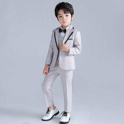 Page Boys Kid Wedding Birthday Party Coat Vest Pants Outfits Suits Bowtie Set - Picture 4 of 18