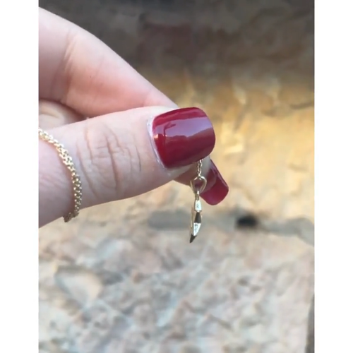 Unterstützung Israel mit Davidstern jüdische gewölbte Anhänger Halskette 14K Gelbgold - Video 1 von 1