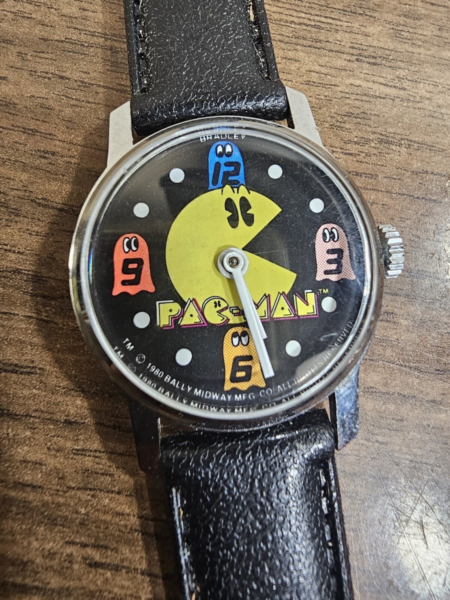 Vintage 1980s Bradley Pac-Man Watch No Box Swiss | eBay
