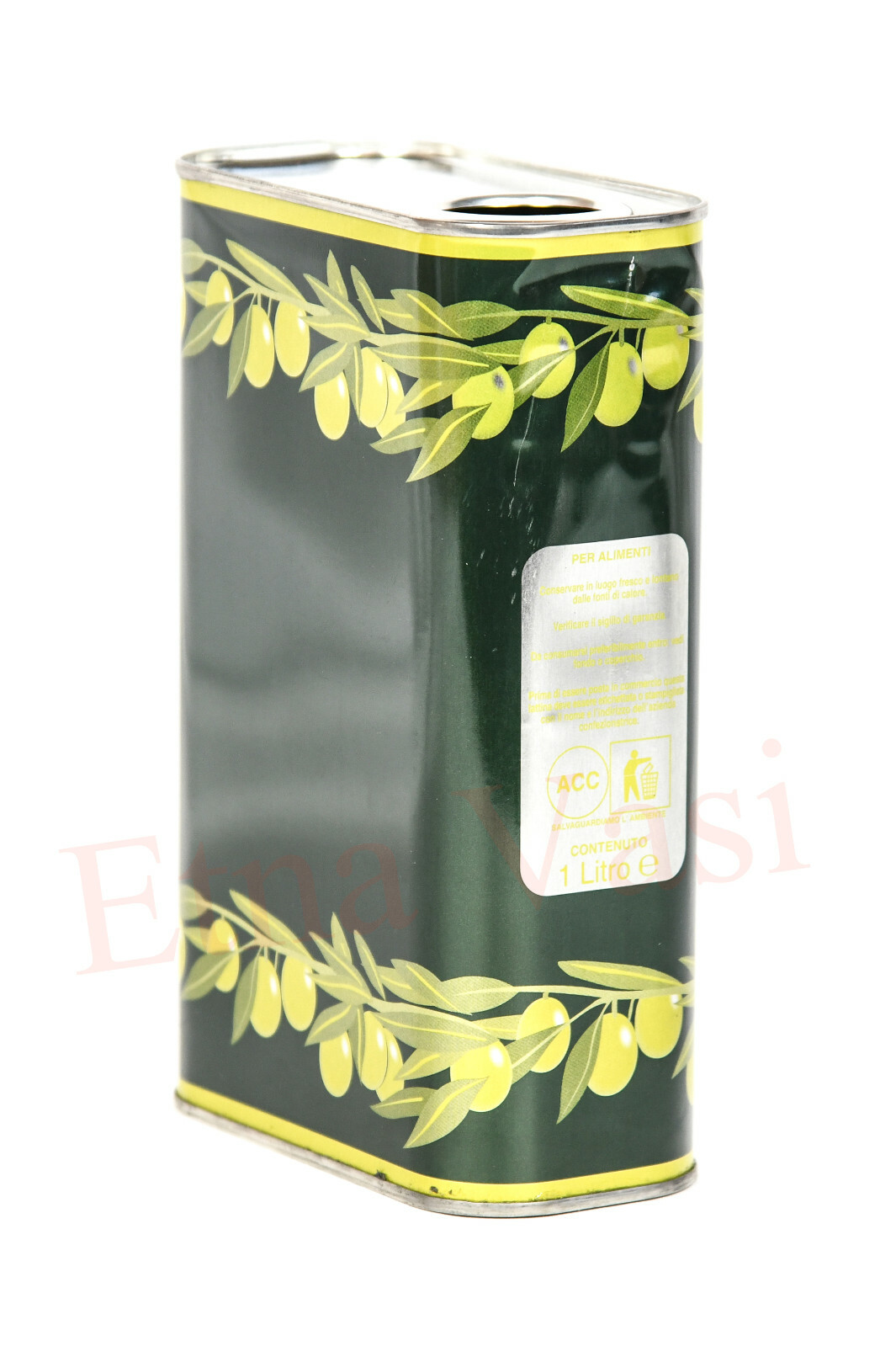Lattine Rettangolari Vuote 5 Litri per Olio Extravergine Doppio Tappo ermetico V