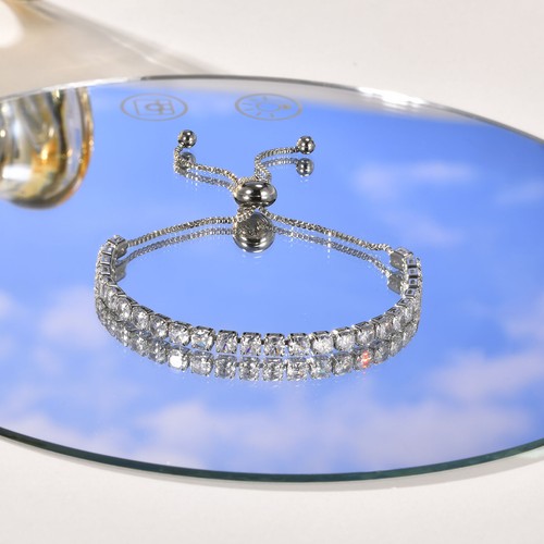 Pulsera Cadena Ajustable para Mujer Circonita Cúbica Regalo San Valentín Lujo - Imagen 8 de 13