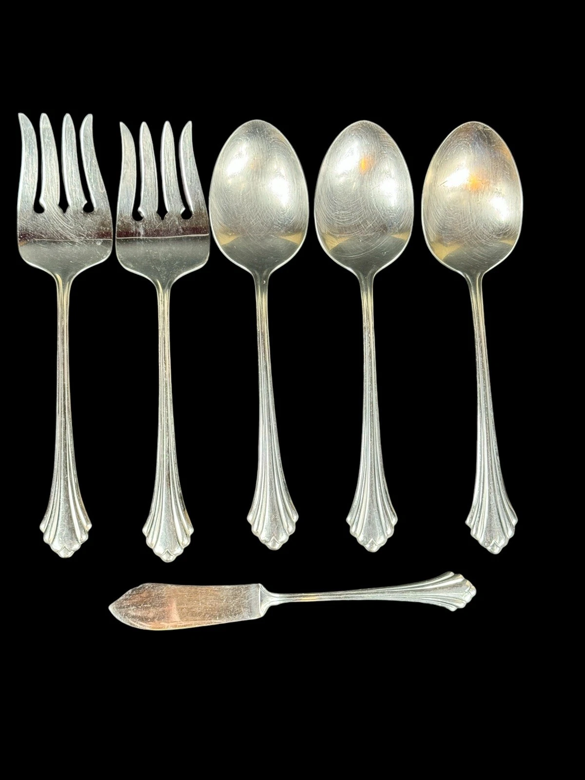 Vintage Oneida Stainless BANCROFT Flatware 6 Piece Serving Set