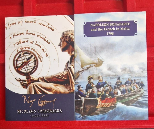 2 EURO COINCARD 2023 MALTA - NAPOLEONE E COPERNICO 