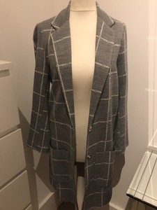 topshop check duster coat