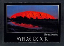 X0459 Australia NT Uluru Ayers Rock Sunrise postcard
