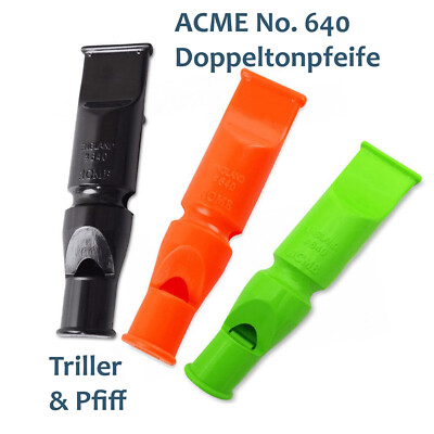 ACME  Doppelton Pfeife Hundepfeife No. 640 Triller + Pfiff Trainingspfeife