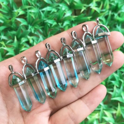 Piedra Preciosa Hexagonal Puntiagudo Chakra Reiki Colgante Piel Auténtica Collar - Foto 13