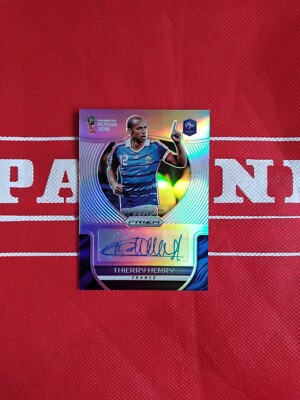 2018 PANINI PRIZM WORLD CUP THIERRY HENRY AUTO SILVER /25 FRANCE 