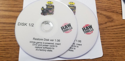 Batman  RAW THRILLS DELL RECOVERY DISK DVD Set V1.06 USED WORKING