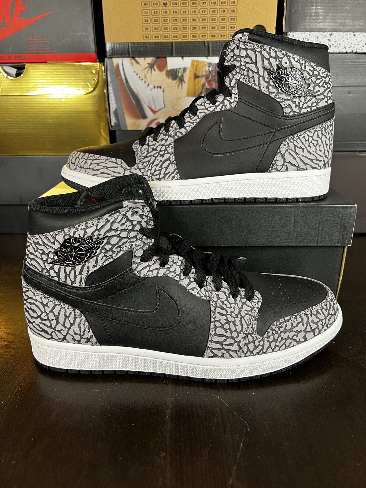 air jordan 1 retro high black elephant