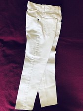 LEE Boys size 7 Slim white denim cotton pants inseam 22" waist 20"