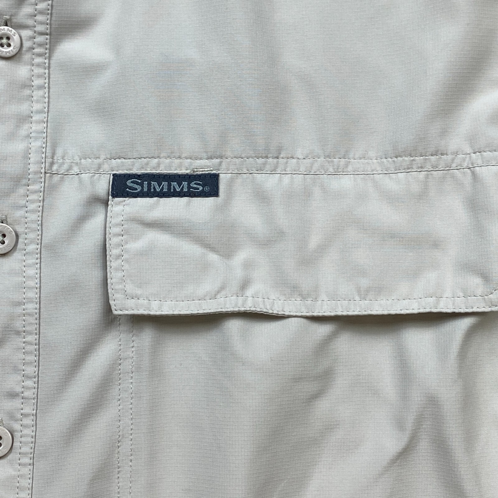 Simms Guide Series Button Up Shirt Medium Beige T… - image 7
