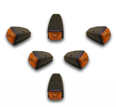 6 x BERNSTEIN SEITENMARKIERUNG KABINEN DACH LAMPEN LEUCHTEN 12/24V LKW VAN BUS LKW E-GEKENNZEICHNET