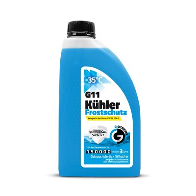 Kühlerfrostschutz G11 Kühlflüssigkeit Blau 3 Jahre bis -35°C Kühlmittel 1L