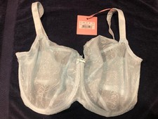 Panache Colette Mesh Underwired Balconette Bra 7381 ICE BLUE NEW W/Tags 32 10D