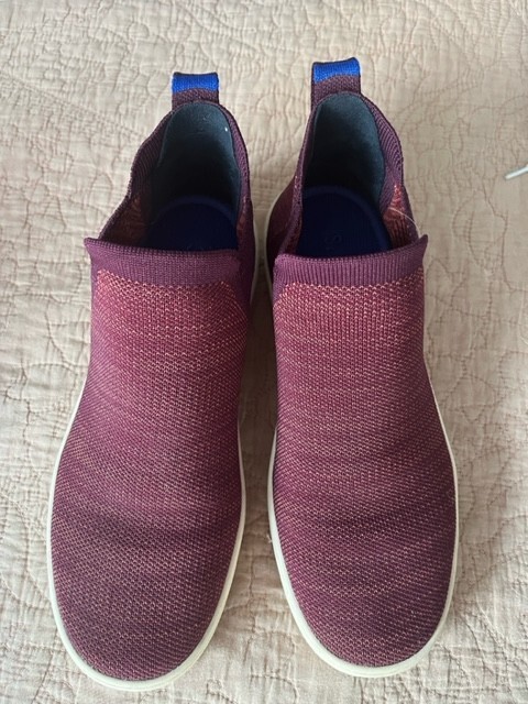 Rothy's Slip on High-Top Sneakers Maroon Size 7