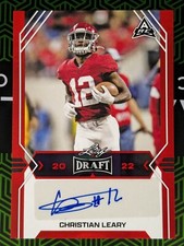 Christian Leary (ARC) 2022 Leaf Draft Football Retail Auto Red Parallel Rookie