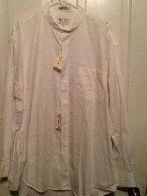 MODA COLLEZIONE SIZE XL 17-17 1/2 WHITE DRESS SHIRT NWT