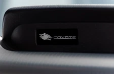 Coyote 5.0 Badge 2015-2023 Mustang & GT Console Dash Emblem 3 5/8" BLACK
