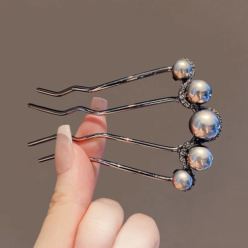 French Pearl Hair Pin U Shaped Hair Fork Hairstyle Bridesmaid Fashion Hair ClipX - Picture 5 of 19