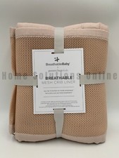 Pottery Barn Kids BreathableBaby Linen Mesh Crib Liner Blush Pink N183B