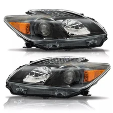 Halogen Headlights fit for 2012-2015 Toyota Prius Pair RH+LH Side Black House