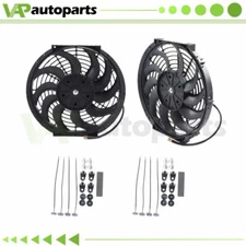 Radiator Condenser Cooling Fan Push Pull Mounting Kit 12" Inch Universal