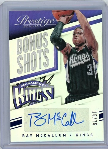 2014-15 Panini Prestige Ray Mccallum Auto /75 Basketball Card