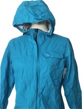 Paradox Women's Small Teal Waterproof Windbreaker Zip Up Hood Rain Jacket Size S
