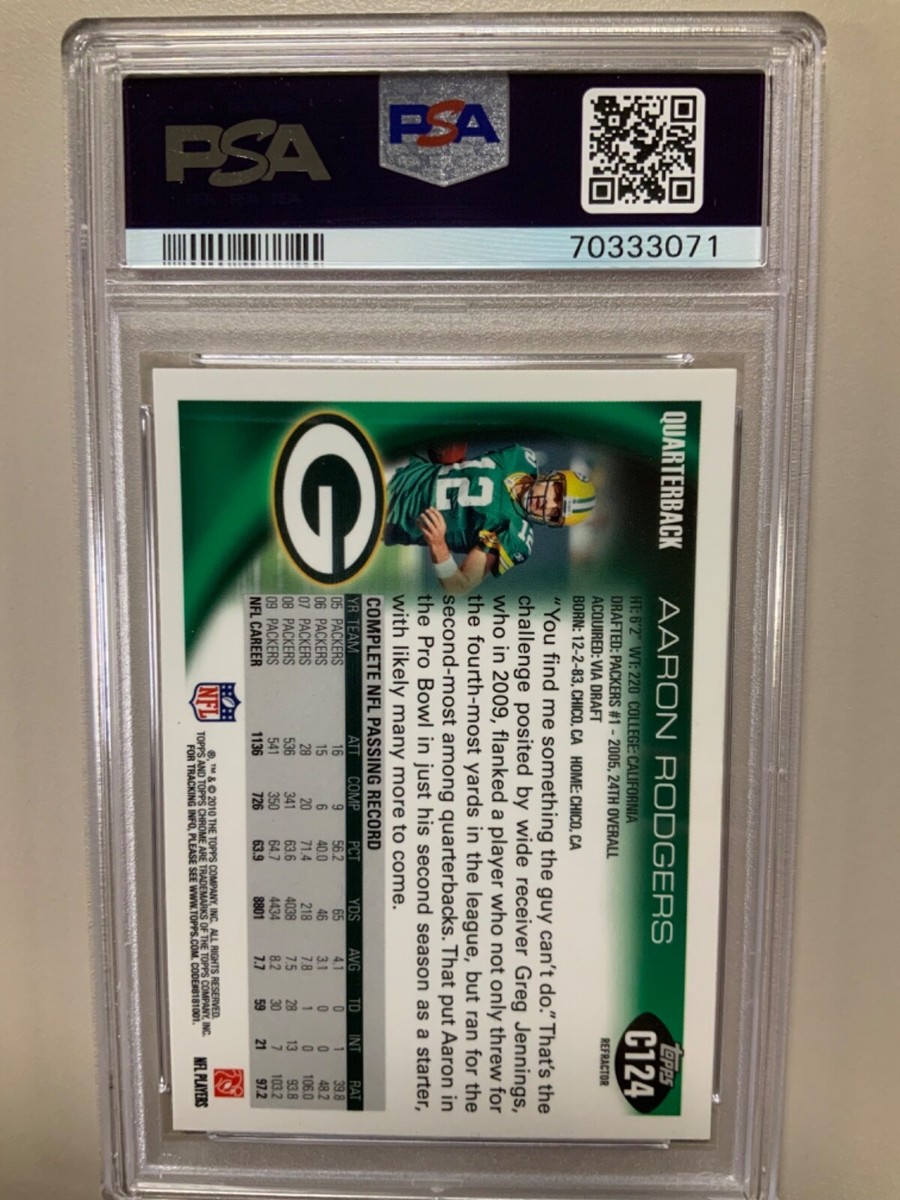 MYEMページ 2010 Topps Chrome Aaron Rodgers Packers Xfractor #C124 PSA 9