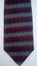 Barrington Men's Silk Paisley Neck Tie Blue Burgundy Red 4" Wide x 56"