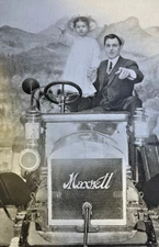 1910 Vintage Magazine Illustration Actor George Probert in Maxwell Automobile