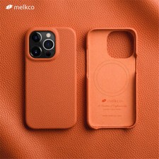 Original Melkco Genuine Leather Case fr iPhone 15 Pro Max 14 Magnetic Back Cover