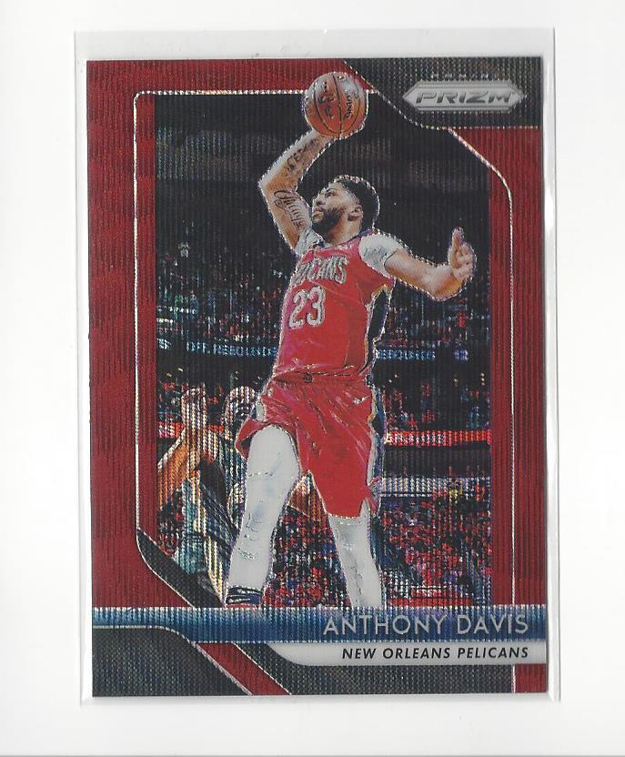 2018-19 Panini Prizm Prizms Ruby Wave #177 Anthony Davis Pelicans