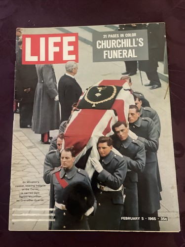 LIFE Magazin vom 5. Februar 1965 - 21 Seiten in Farbe - Churchill’s Funeral