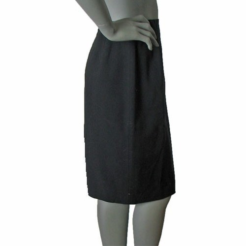 NUEVO SIN ETIQUETAS Anne Klein II, Talla 10, Falda de Lana Forrada Negra Hasta la Rodilla con Patada-Pliegue - Imagen 7 de 9