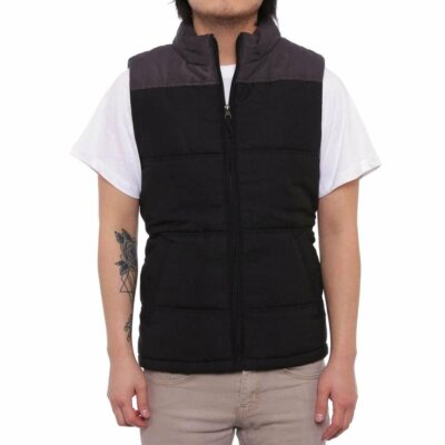 Weatherproof Colorblocked Puffer Vest Vest Black, Large