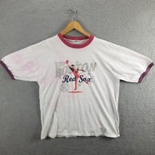 Boston Red Sox's Ringer Shirt Adult XL 2004 TRASHED MLB Baseball Dynasty Tee
