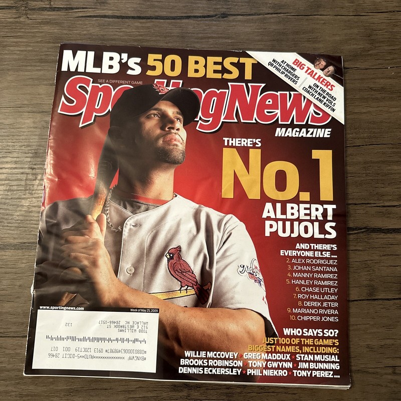 ALBERT PUJOLS & MLB's 50 BEST May 25, 2009 Sporting News