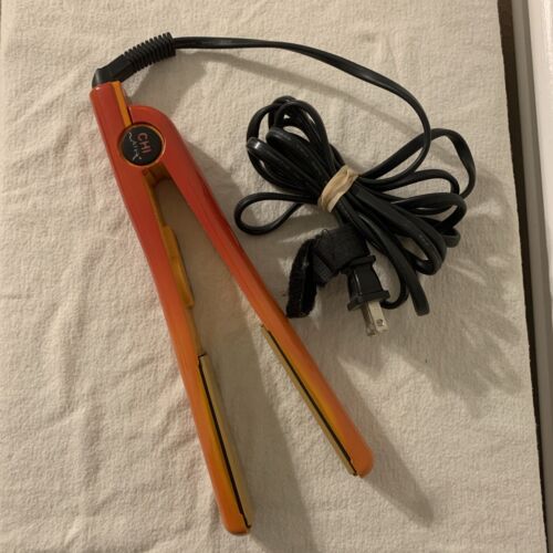 CHI Air Flat Iron 1" Ceramic Hair Straightener Tourmaline Red / Orange CA1104