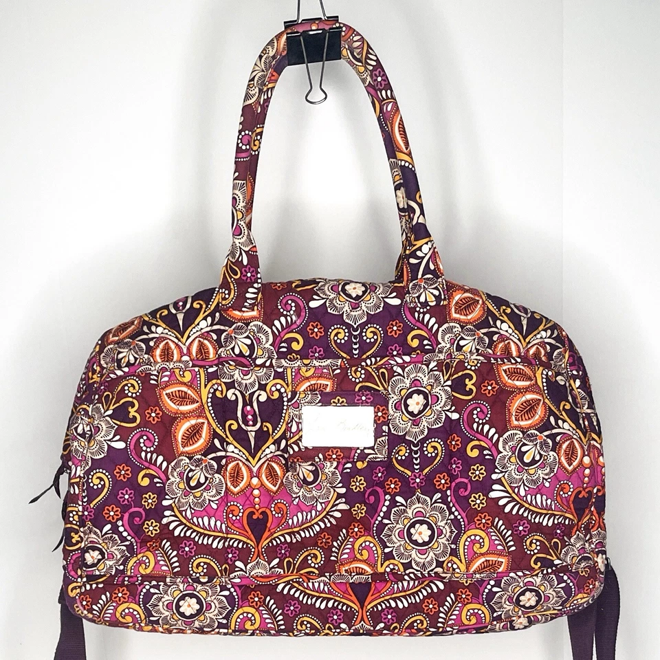 Vera Bradley Bolsa de Fin de Semana Viaje Noche Gimnasio Paisley 20" Largo 13" Alto Foto 2 de 4