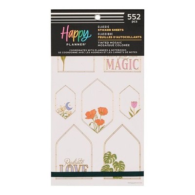 Neu! Happy Planner getöntes Mosaik Vorteilspack Stickerbuch